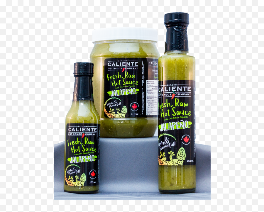Caliente Jalapeno Hot Sauce - Glass Bottle Png,Hot Sauce Png