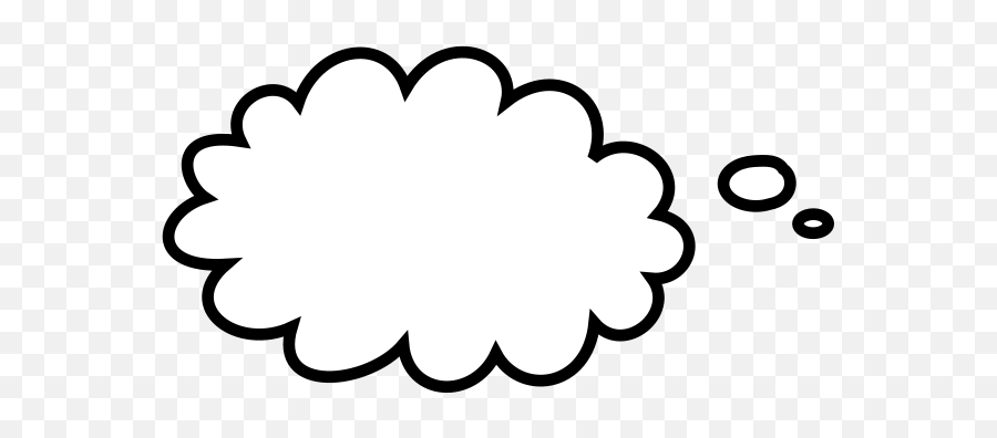 White Thought Bubble Svg Vector Clip - Comic Clouds Png,Bubble Thought Png
