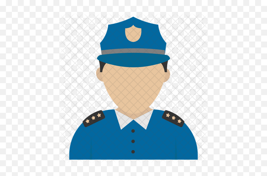 Policeman Icon Of Flat Style - Peaked Cap Png,Policeman Png