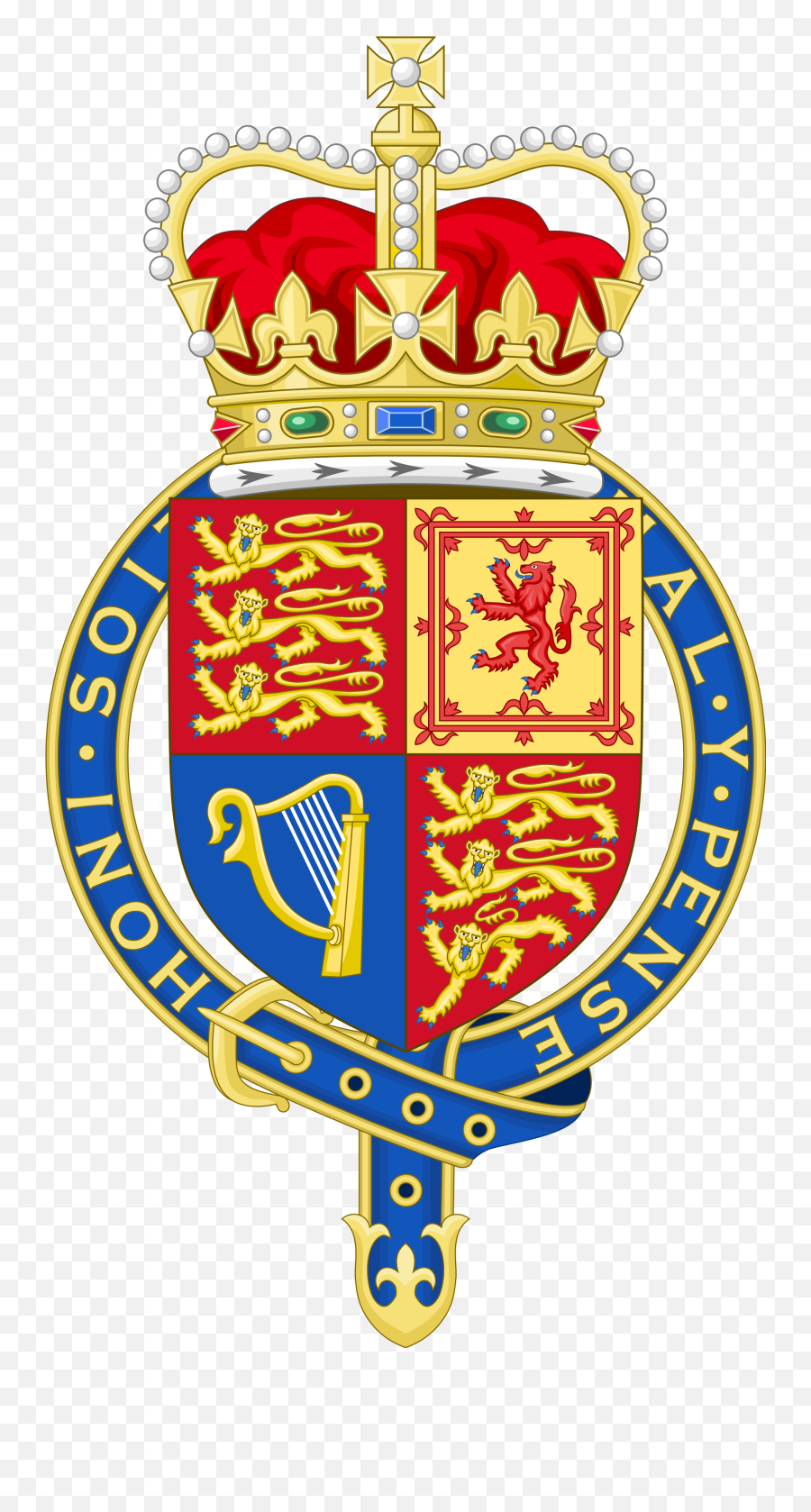 Royal Arms Of The United Kingdom - Order Of The Garter Coat Of Arms Png,Kingdom Png