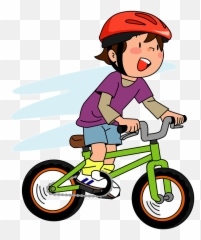 Boy Is Riding A Bicycle Clipart Free Download Transparent - Kid Riding Bike Clipart Png
