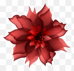 Red Flower Clip Art - Decorative Flower Red Transparent Png Blue Flowers Png Transparent,Flowers Clipart Png
