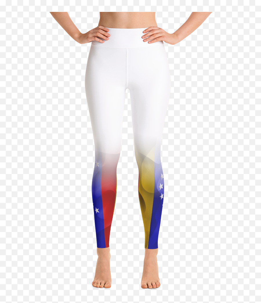 Womenu0027s White Organic Venezuela Flag Yoga Pants - Pastel Yellow Leggings Png,Venezuela Flag Png