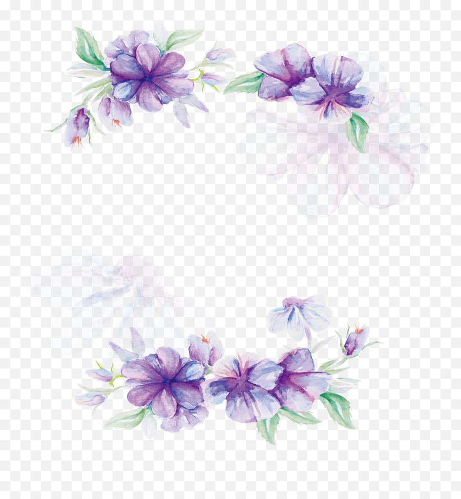 Floral Design Lilac Flower Pattern - Transparent Background Purple Flowers Png,Lilac Png