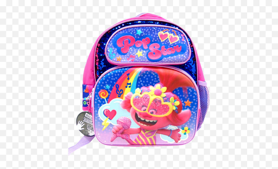 Trolls World Tour 12 Inch Sequin Backpack Featuring Poppy - Trolls World Tour Bookbag Png,Poppy Troll Png