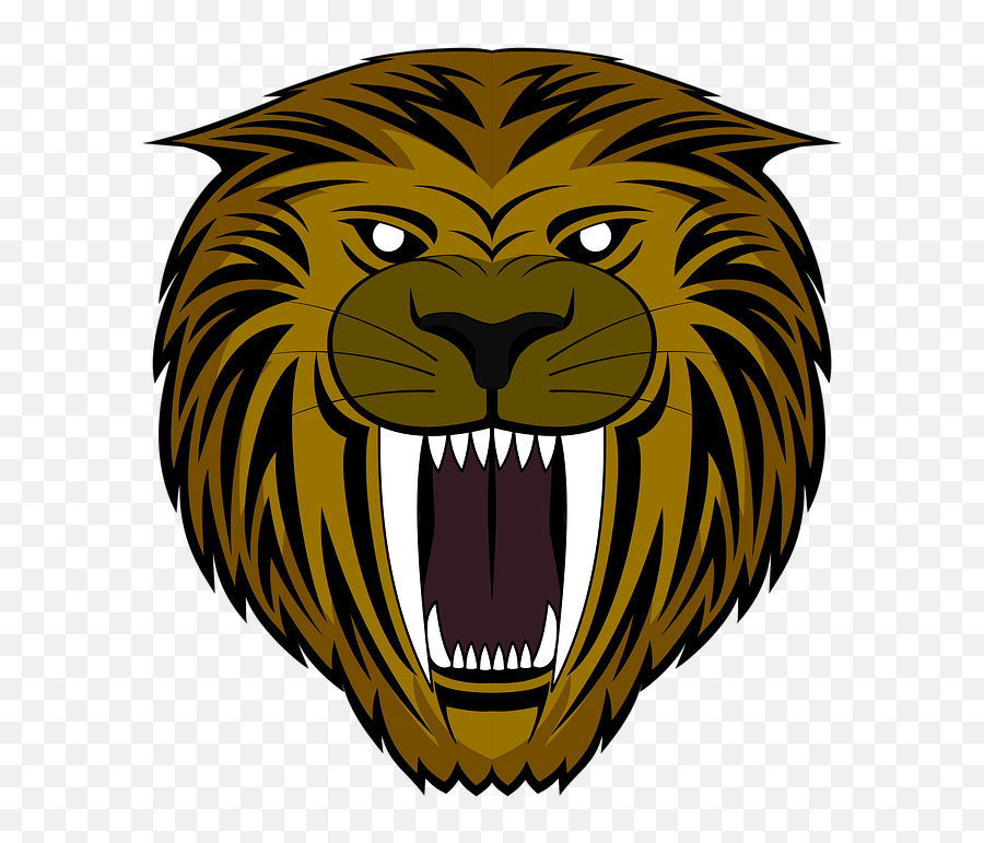 Tiger Saber Tooth Cat Roar - Dente De Sabre Png,Sabertooth Logo