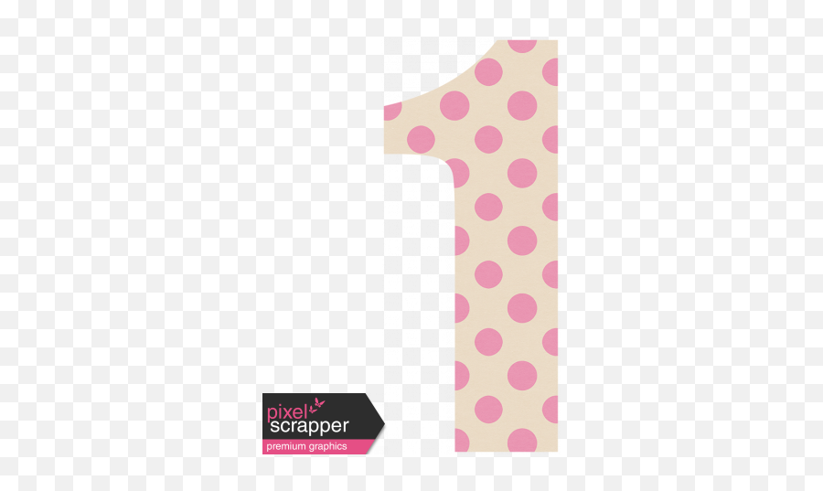 Baby - Number 1 Polkadot Grap 424872 Png Pink Polka Dot Number 1,Number One Png