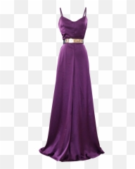 Download Hd Long Purple Prom Dresses Photo - Satin Png