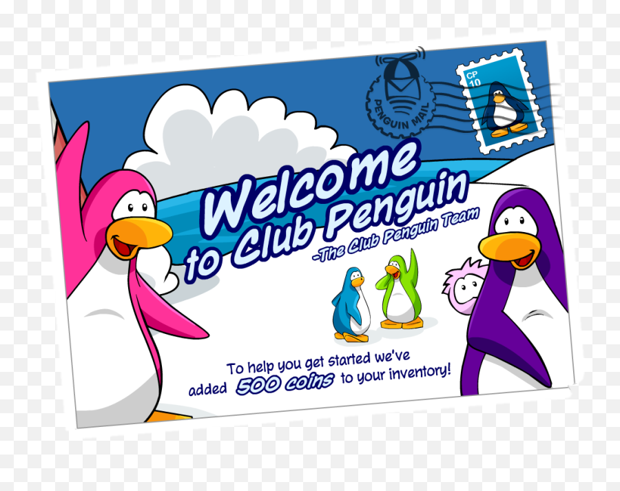 Club Penguin Logo Png - Club Penguin Post Cards,Club Penguin Transparent