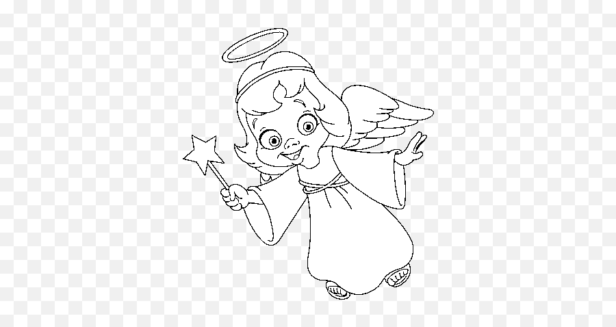 Download Magical Christmas Angel Coloring Page - Christmas Angel Png,Christmas Angel Png
