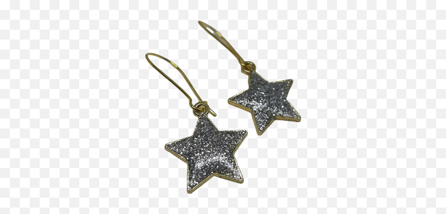 Glitter Star Gold Earrings - White Magician Pikeru Png,Glitter Star Png