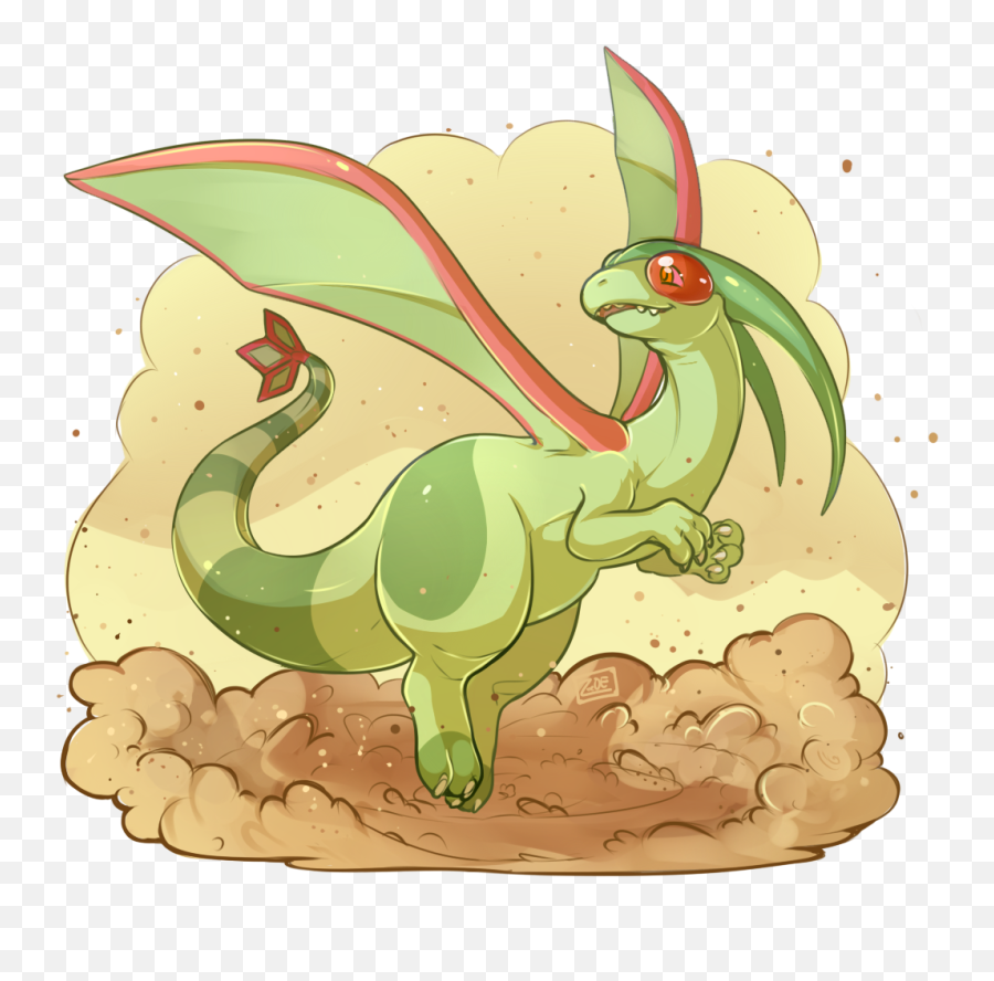 Download Hd Excited Flygon - Pokemon Fan Art Flygon Sand Storm Fan Art Warrior Cats Png,Flygon Png