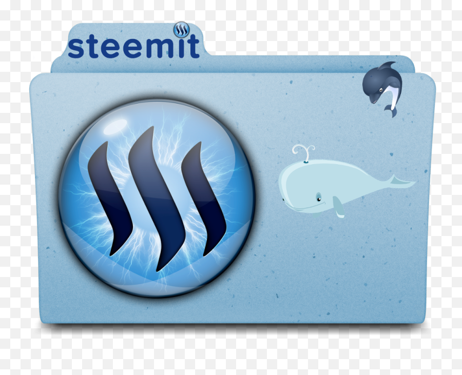 Whale - Dolphin Steemit Folder Icon Png U2014 Steemit Mac Folder Icon,Dolphin Icon