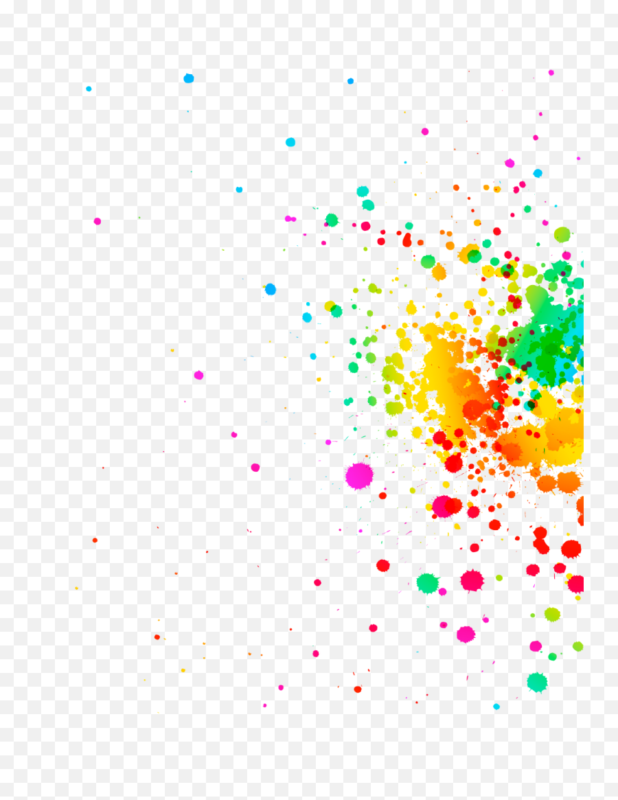 Rainbow Paint Splatter Png - Holi Color Splash Png,Paint Splat Png