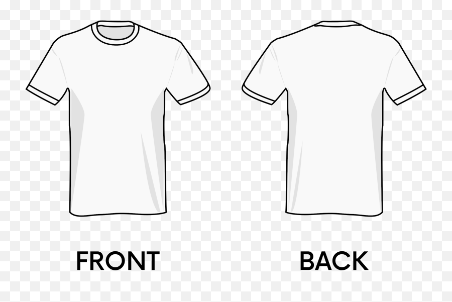 Black T Shirt Template Png - Polo Shirt Design Front And Collar Shirt Template Png,White T Shirt Transparent