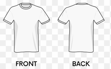 Black T Shirt Template Png - Polo Design Front And Collar
