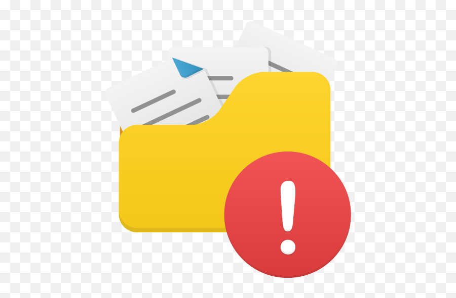 Open Folder Warning Free Icon Of Flatastic 8 Icons - File Warning Icon Png,Open Folder Icon