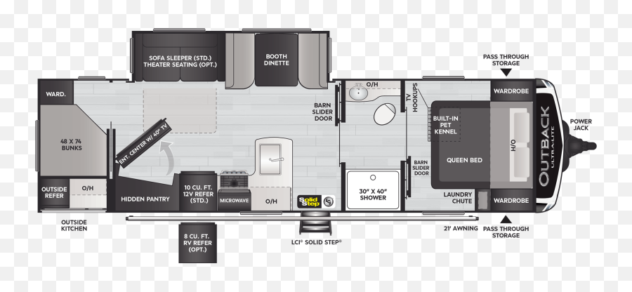 Keystone Outback 291ubh Travel Trailer Offers A Space - Saving Vertical Png,Project Ekko Icon