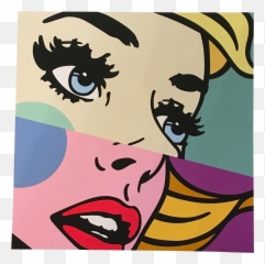 Fragments Ii Pop Art Female Figure With - Pop Art Blond Png,Modern Wood Twitter Icon 24x24 Png