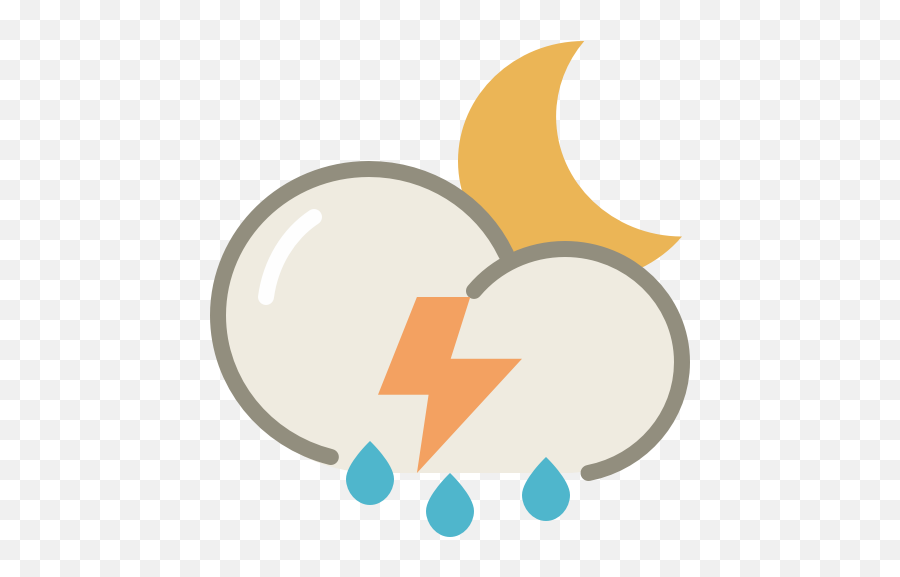 Thunderstorms Night Icon Lovely Weather Part 1 Iconset - Malam Icon Png,Night Icon