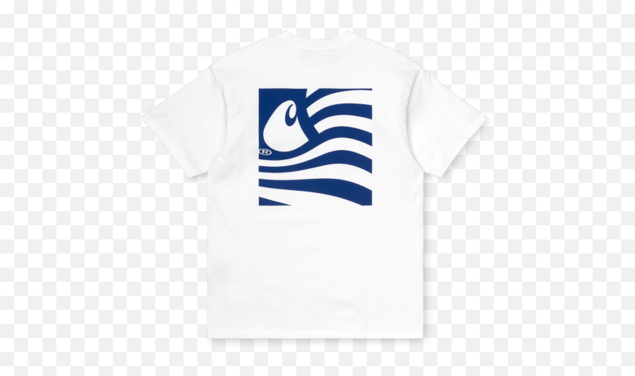 Carhartt Wip Waving State Flag T - Shirt White Lapis Short Sleeve Png,Wip Icon