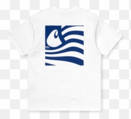 Carhartt Wip Waving State Flag T - Shirt White Lapis Short Sleeve png