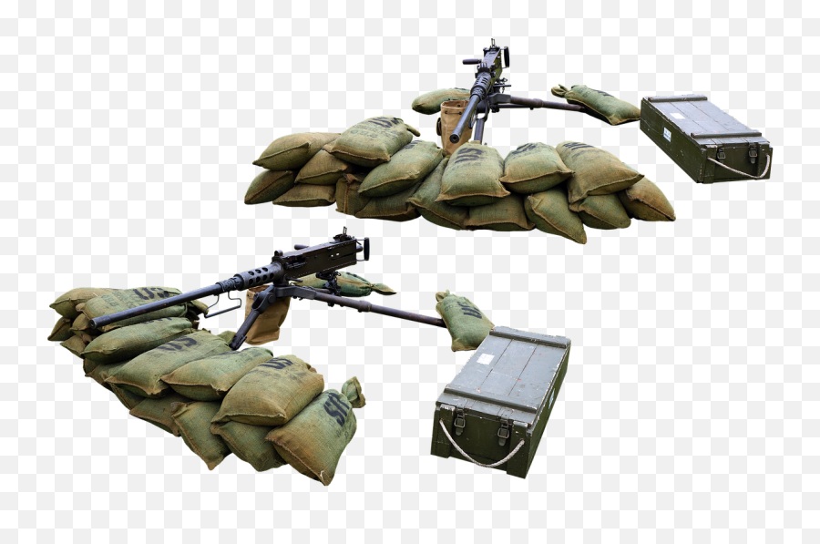 Machine Guns Sandbags Ammunition - Free Image On Pixabay Png,War Machine Icon