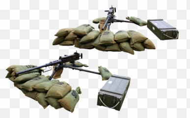 Machine Guns Sandbags Ammunition - Free image Pixabay png