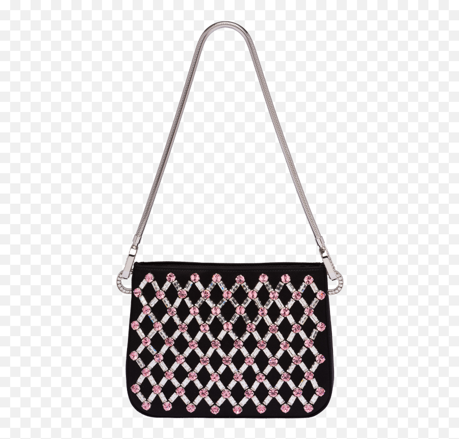 Springsummer 2021 Bag Trends Meet This Seasonu0027s Key Models - Miu Miu Sassy Embellished Satin Handbag Png,Versace Icon Satchel
