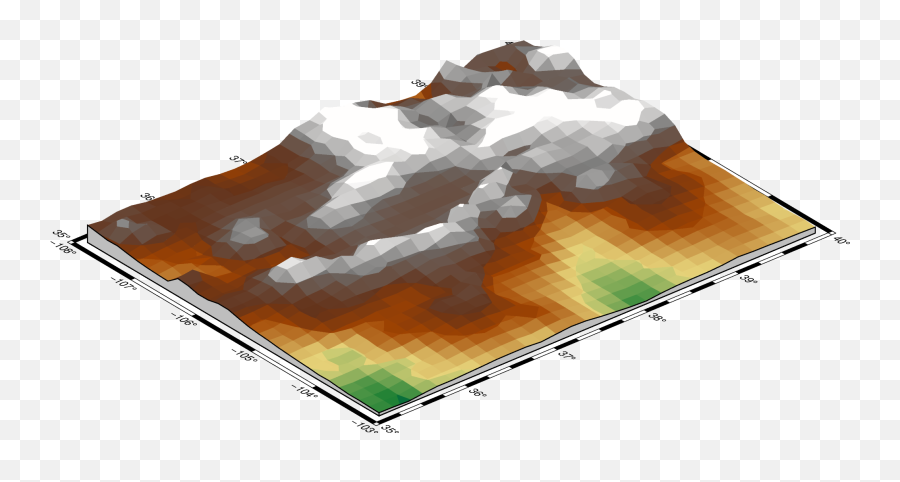 Creating A 3d Perspective Image U2014 Pygmt - Mountain Png,3d Map Icon Clipart