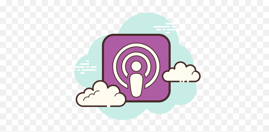Podcasts Icon In Cloud Style - Icon Shein Png,Apple Podcasts Icon