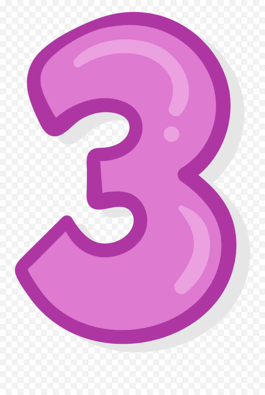 3 Number Png Images Transparent - Pink Number 3 Transparent,Number 3 Png