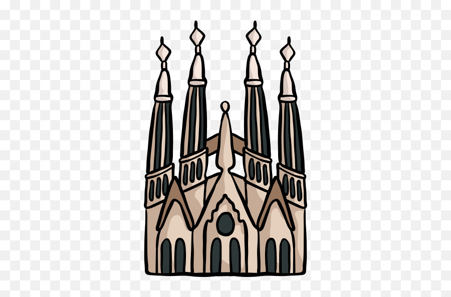 Holy Family - Free Monuments Icons Sagrada Familia Drawing For Kids Png,Labor Of The Holy Family Icon High Res