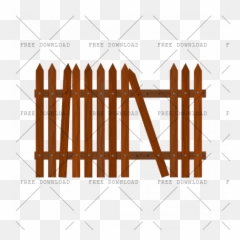 Png Image With Transparent Background - Vector Wood Fence