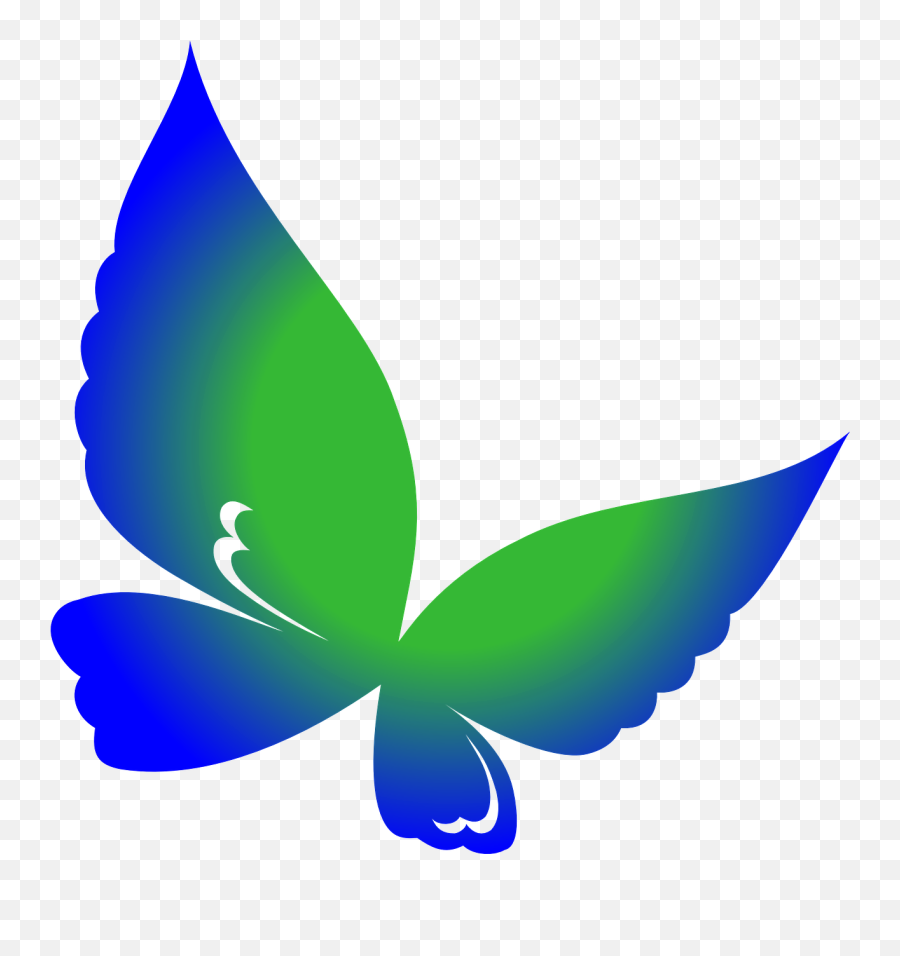 Butterfly Green Blue - Free Vector Graphic On Pixabay Clipart Red Butterfly Png,Butterfly Logo Png