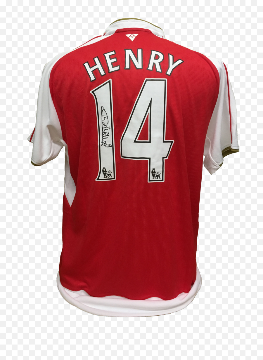 Thierry Henry Arsenal Autographed - Sports Jersey Png,Red Shirt Png