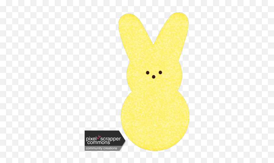 Easter - Yellow Peep Bunny Graphic By Melissa Riddle Pixel Cartoon Png,Peeps Png