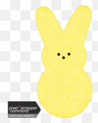 Easter - Yellow Peep Bunny Graphic By Melissa Riddle Pixel Cartoon Png,Peeps Png