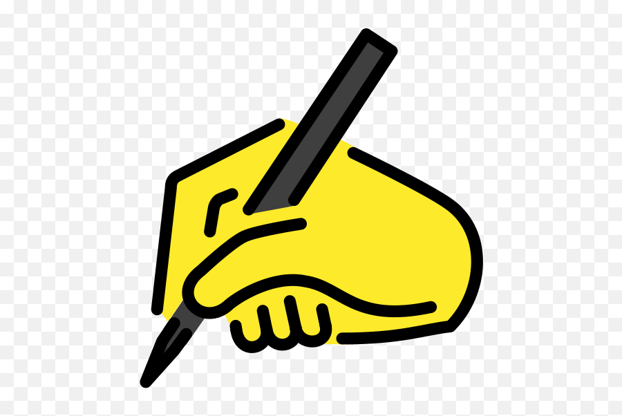 Writing Hand - Emoji Meanings U2013 Typographyguru Hand Symbol Of Writing Png,Okay Hand Emoji Png