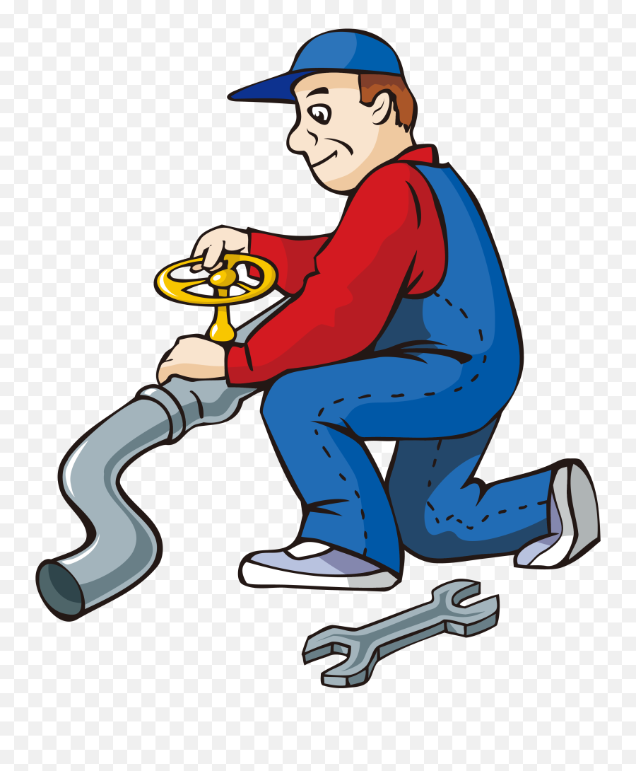 Cartoon Water Pipe Repairman Transprent Png Free - Cartoon Clipart Images Of Plumber,Cartoon Water Png