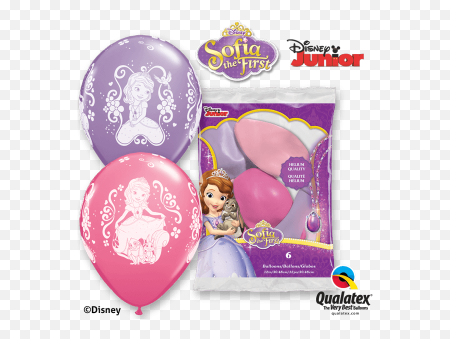 6 X 12 Qualatex Latex Balloons - Sofia The First Disney Disney Junior Png,Sofia The First Png