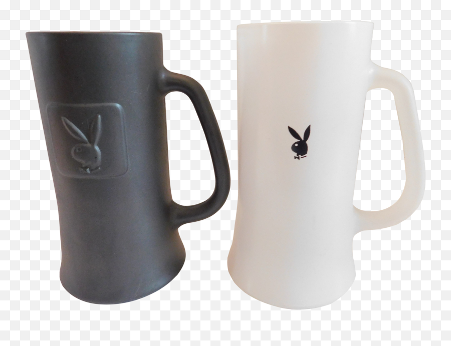 1960s Mid - Century Playboy Club Beer Tankards Steins Mugs His And Hers A Pair Playboy Png,Playboy Bunny Logo Png