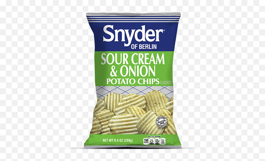 Wavy Sour Cream U0026 Onion Potato Chips Snyder Of Berlin - Snyder Sour Cream And Onion Png,Onion Transparent