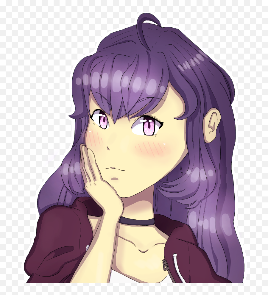 Purple Hair Anime Girl By Naomiki - Anime Girl Lilac Hair Png,Anime Girl Png