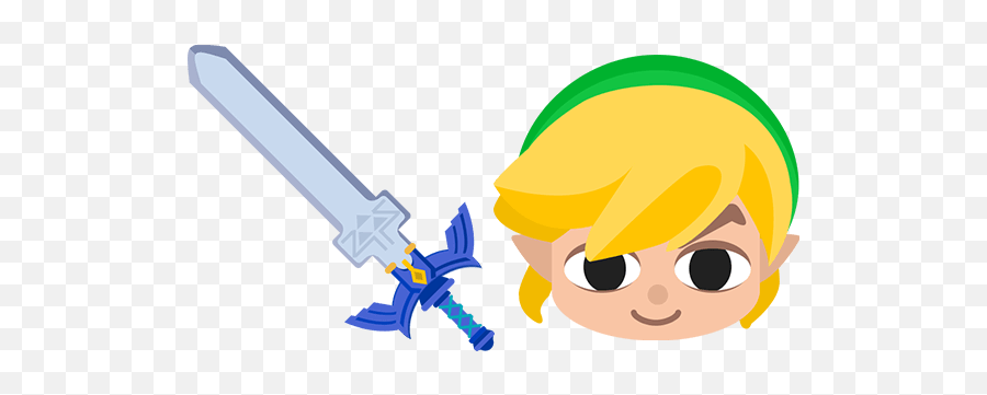 The Legend Of Zelda Toon Link Master Sword Cursor U2013 Custom - Cartoon Png,Master Sword Png