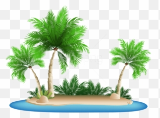 Clip Art Beach Transparent Background Cartoon - Beach Palm Trees Png,Beach Transparent