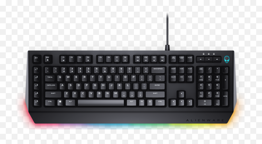E3 2017 Alienware Advanced Gaming Keyboard Aw568 And - Dell Alienware Advanced Aw568 Png,Keyboard Png