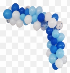 Birthday Balloon Garland - Blue Balloon Garland Png,Blue Balloon Png
