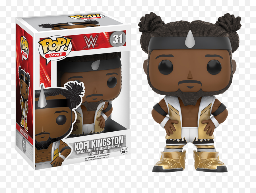 Wwe - Kofi Kingston Pop Vinyl Figure Funko The New Day Funko Pop Wwe Png,Kofi Kingston Png