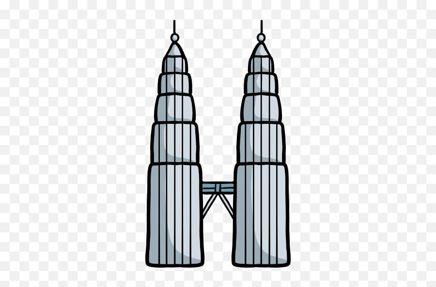 Petronas Twin Tower - Drawing Kl Twin Towers Png,Twin Towers Png